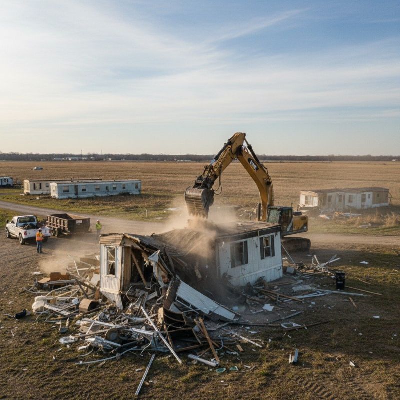 Mobile Home Demolition in Katy, TX