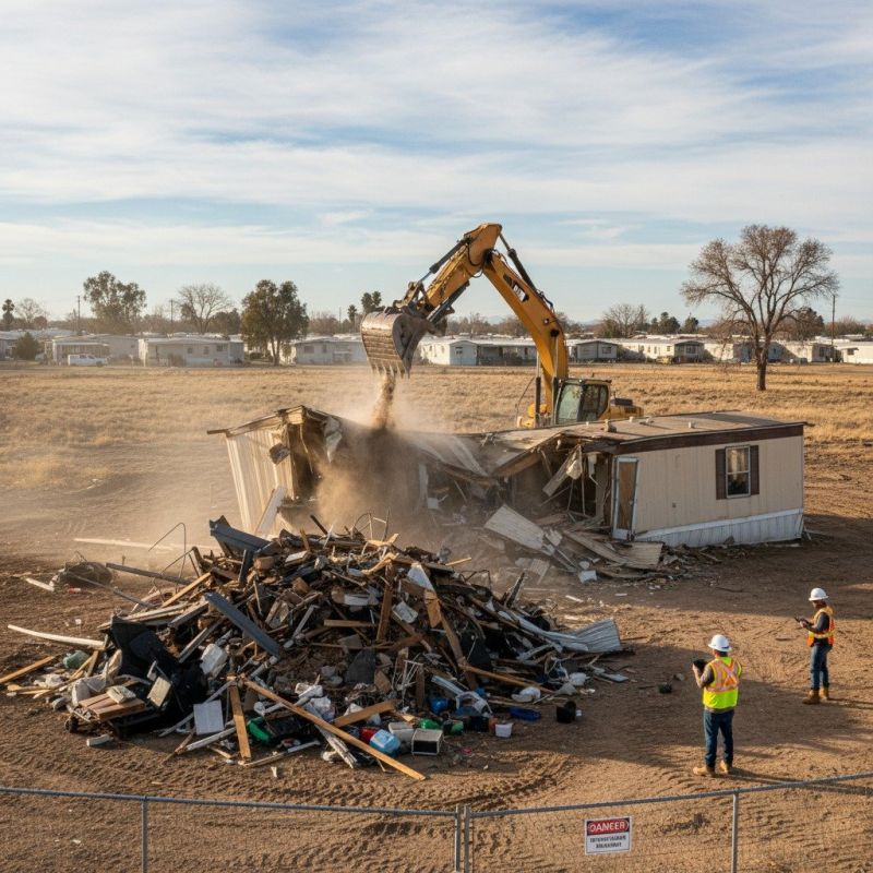 Trailer Home Demolition in Katy, TX